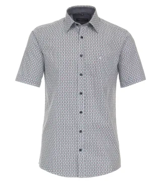 CASAMODA - Freizeithemd Kurzarm blau - Gr. - 6XL