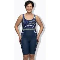 Ulla Popken Badeanzug Badeanzug langes Bein ohne Softcups Zipper