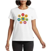 Spreadshirt T-Shirt 70er Jahre Hippie Flower Power Kostüm Blumen Fasching Frauen Premium T (1-tlg)