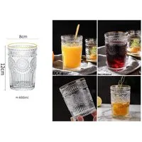 Rungassi Gläser-Set 2 x Trinkglas Gläserset 400ml H 12cm Wasser, Cocktail, Whisky-Gläser, Glas