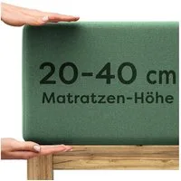 Wolkenfeld Spannbettlaken Boxspringbett Bettlaken - Spannbetttuch für Matratzen bis 40cm, Jersey, Gummizug: rundum, (1 Stück), Elastisch & Rutschfest: 90x200, 140x200, 160x200, 180x200 & Übergrößen