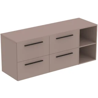 Ideal Standard Möbel-Set 160cm i.life B 4 Auszüge 2 off.Fächer Gr.Schwarz Greige matt, T5839NH T5839NH