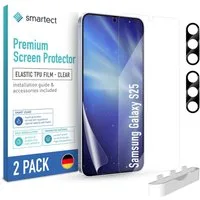 smartect Displayschutzfolie TPU Schutzfolie Klar für Samsung Galaxy S25, Set, 2 Stück, (Display + Kamera) Panzerfolie Displayfolie