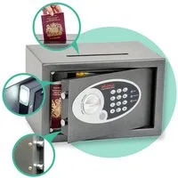 Phoenix Tresor Phoenix SS0801ED - Einwurftresor - elektronisches Tastenschloss - Grau (1-St)