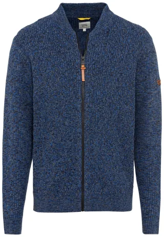 camel active - Strickjacke aus einem soften Baumwollmix true blue - Gr. - 5XL