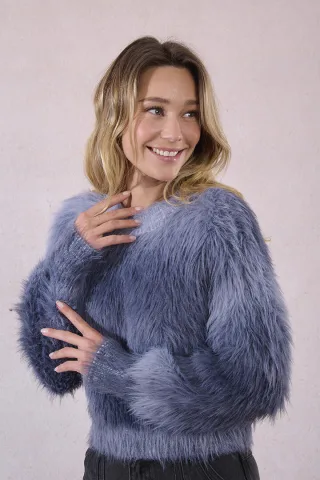 molly bracken - Tie-Dye-Pullover blau/lila - Gr. - XS