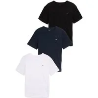 TOM TAILOR T-Shirt (Packung, 3-tlg) 3er Pack mit Logo-Stickerei