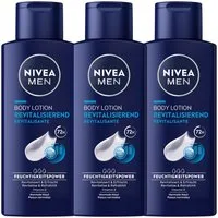 Nivea Men Bodylotion Body Lotion Revitalisierend 3 x 250 ml Set, 3-tlg.