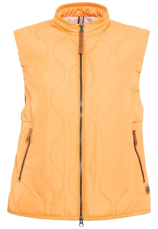 camel active - Kurze Steppweste aus recyceltem Polyester mandarine - Gr. - 42