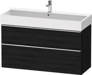 Duravit D-Neo Waschtischunterbau wandhängend Eiche Schwarz Matt 1184x442x625 mm - DE4375010160000 DE4375010160000