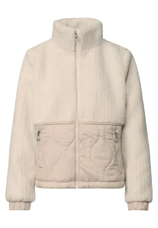 Street One - Teddy-Jacke mit Softshelldetails soft fawn beige - Gr. - 34