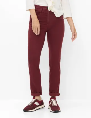 Raphaela by Brax Damen Five-Pocket-Hose Style LAURA NEW BURGUNDY, dunkelrot, Gr. 36