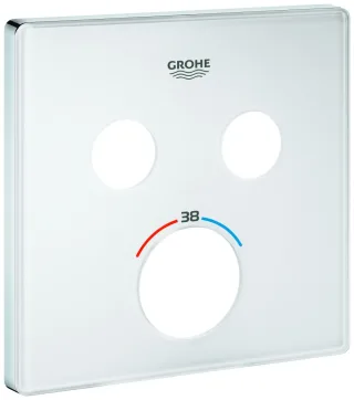 GROHE Rosette 49040 für SmartControl UP-THM eckig mit 2 ASV moon white, 49040LS0 49040LS0