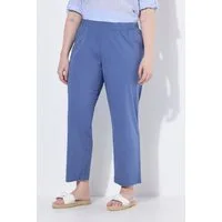 Ulla Popken Chinohose 7/8-Chinohose Ruby Elastikbund weites gerades Bein