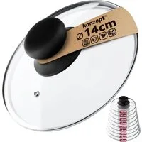 KONZEPT Topfdeckel Topfdeckel aus Glas Verschiedene Durchmesser, Ø 14 - 30 cm, Dampfauslass, spülmaschinengeeignet