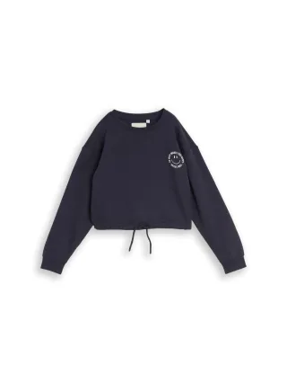 tom tailor kids - Cropped Sweatshirt mit Print parisien night blue - Gr. - 140