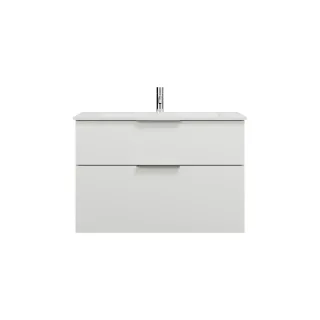 Burgbad Mineralguss Waschtisch-Set Eqio Weiß Matt/Alpinweiss, SEYU092F6014C0001 SEYU092F6014C0001