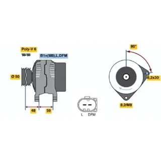 Bosch Lichtmaschine 110A Seat Skoda VW 0986045310 1,4