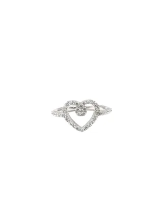 LEIS Ring 925 Sterling Silber rhodiniert Glänzend Zirkonia weiß