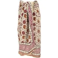 Guru-Shop Sarong Leichter Pareo Schal, Sarong, handbedrucktes..