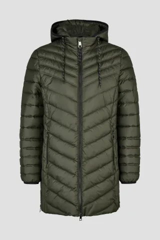 Barbara Lebek - Jacke Down Free mit Kapuze khaki - Gr. - 38