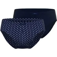 GÖTZBURG Slip Kos (2er Pack) eng, sitzt niedriger, gemustert, basic, kurz, mit Logo, Baumwollmix