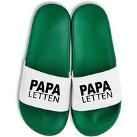 Youth Designz Herren Badelatschen "Papa Letten" Fun-Print lustig Geschenk Statement Badeschuh mit witzigen Aufdruck für Männer Väter Papa