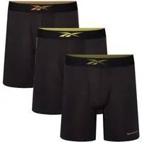Reebok Trunk HUTTON (3er Pack) basic, bequem, weich, feuchtigkeitsregulierend, mit Logo, breiter Bund