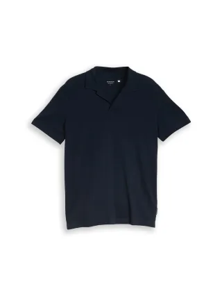 Tom Tailor - Resort Poloshirt aus Piqué sky captain blue - Gr. - XXL