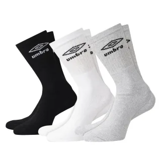 Umbro - Socken für Herren(3er-Pack) (Schwarz/Weiß/Grau)