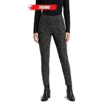 dy_mode Thermohose Damen Thermohose Gefütterte Winterhose Thermoleggings Middle Waist Middel Waist, mit Innenfutter, mit elastischem Bund