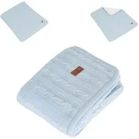 Babydecke Sherpy 100 x 75 cm, Cangaroo, 100% Baumwolle, Sherpa-Innenseite, waschbar, Polyester, Babyschale
