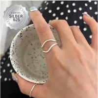 XCOAST Fingerring Bella Mare 925 (1-tlg., im Schmuck Etui), Hochwertiges Echtsilber 925 - Minimalistischer Luxus Designer Ring
