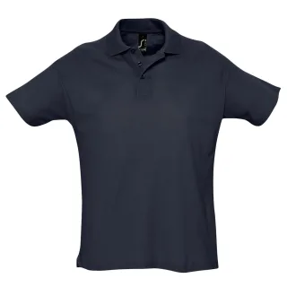 SOLS Herren Sommer II Pique Kurzarm-Poloshirt (Marine)