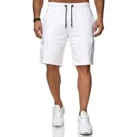 Reslad Sweatshorts Reslad Kurze Hose Herren Cargo Bermuda Shorts Jogginghose Sport-Hose (1-tlg) Sweatshorts Jogginghose mit Cargo-Taschen