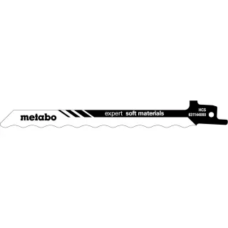 Metabo Säbelsägeblätter expert soft materials 150 x 1,0 mm, HCS, Messer - 2 Stück - 631144000