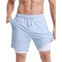 MaaMgic Shorts Herren Elastan kurze Hose 2-in-1 Badehose schnelltrocknend Sporthose (1-tlg)