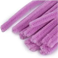 maDDma Basteldraht 20 Draht Pfeifenreiniger 6 mm Länge 30cm CHENILLE Farbe wählbar, fliederpink