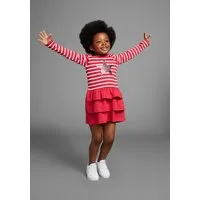 KIDSWORLD Jerseykleid für kleine Mädchen für Partys und besondere Anlässe, kniefreie Länge, modischer Stil