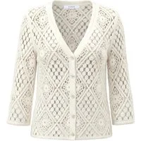 bianca Strickjacke VADIS - Strickjacke in Häkeloptik - Strickjacke Damen