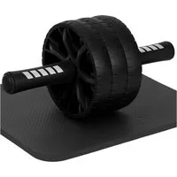 OSTWOLKE Bauchtrainer Bauchroller Bauchmuskeltrainer Set mit Knieauflagen Matte, Home Gym Equipment – Heimfitnessgerät für Männer & Frauen