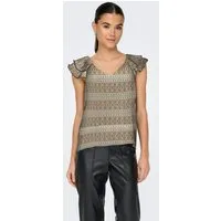 ONLY Blusenshirt ONLASTA LIFE CAPSLEEVE V-NECK TOP PTM