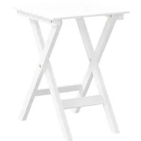vidaXL Gartentisch Beistelltisch Klappbar Weiß Massivholz Pappel (1-St)