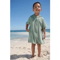 Next Badeponcho Frottee-Cover-up mit durchgehendem Reißverschluss, Baumwolle