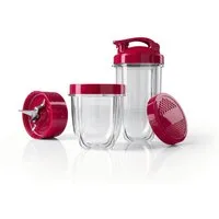 GOURMETmaxx Küchenmaschinen Zubehör-Set Zubehör-Set L 6-tlg. schwarz für Nutrition Mixer, für Nutrition Mixer umfangreich 6-fach-Präzisionsklinge To-Go
