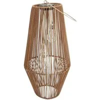 formano LED Tischleuchte Rattan-Optik, LED, Solarbetrieben, Braun, Bänder, H: 54cm