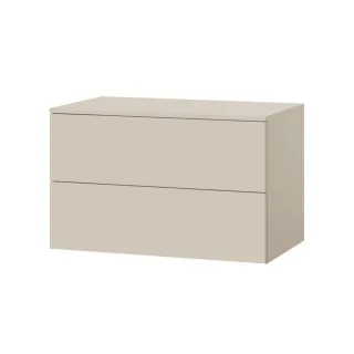 mzm24 Waschtischunterschrank, Kaschmir, Holzwerkstoff, Uni, 2 Schubladen, Rechteckig, 80x50x45 cm, Badezimmer, Badezimmerschränke, Waschbeckenunterschränke