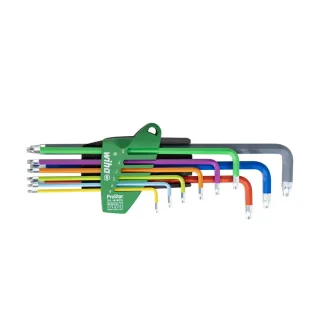 Wiha Stiftschlüssel Set im ProStar Halter TORX 9-teilges Set farbig leuchtend - 46556