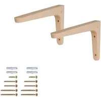 MS Beschläge Wandregalhalter Holzkonsole Buche Regalhalter Regalwinkel Hartholz, Holzwinkel kann individuell bearbeitet und beschichtet werden