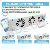 BRAINZAP Heizkörperventilator Heizkörper/Radiator Ventilator Booster, 8 cm Durchmesser, Für Alle Heizkörper, 50-120cm, 20 dbA, 1kWh/Jahr, 20-30% Kosten sparen